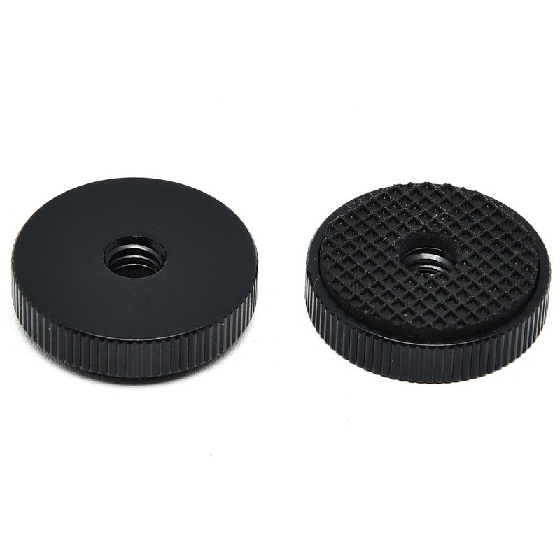 Surf turtle 1/4"-20 Flat Knurled Nut 4 Pcs Aluminum Alloy Female Thumb Wheel Lock Nut - Image 3